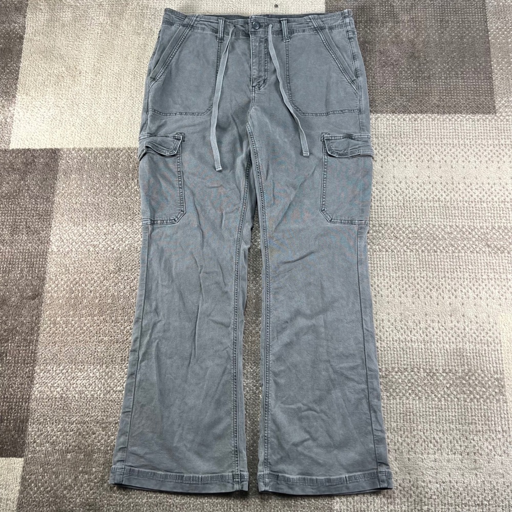 American Eagle Real Good Stretch Cargo Pants Gray Size 12 Regular 3665-6394